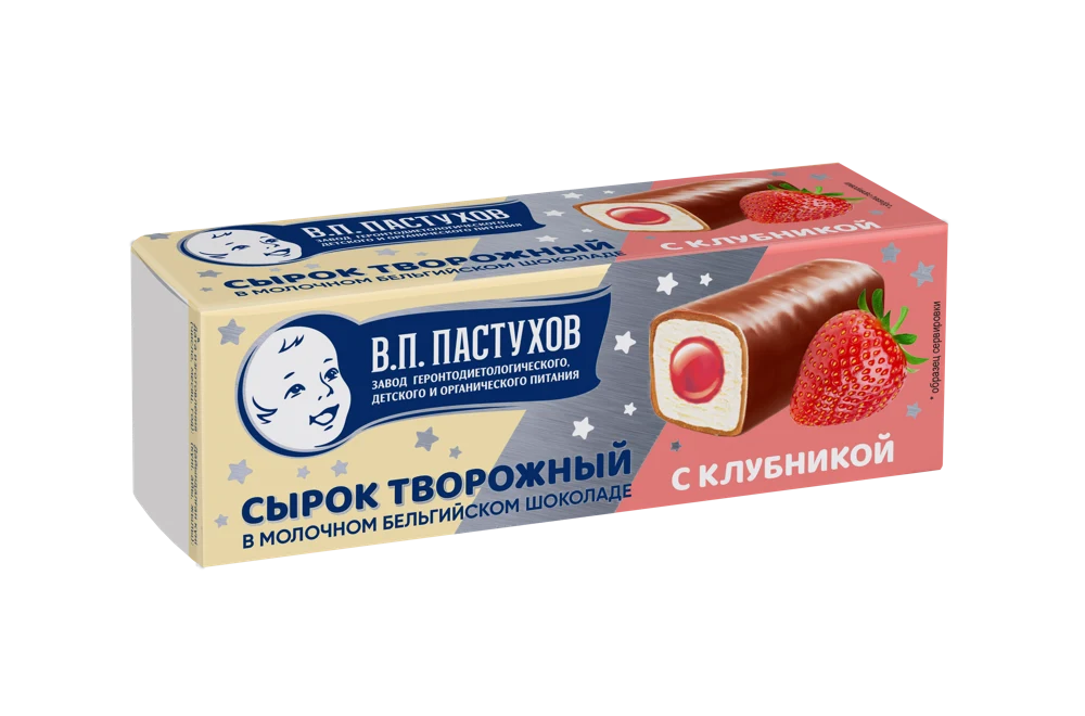 Творожный сырок с клубникой